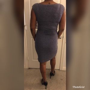 Jessica Howard Midi silver sparkly dress